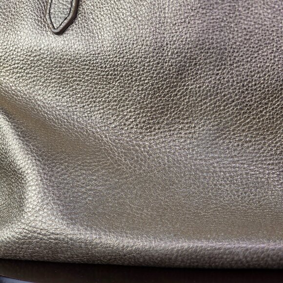 Fossil Large Gold Metallic Tote/Shoulder Bag - Picture 12 of 13